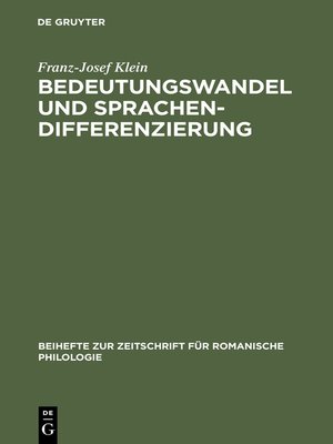cover image of Bedeutungswandel und Sprachendifferenzierung